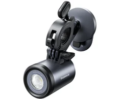 Baseus Laikiklis rowerowy na smartfon su lampką akumulatorową 2w1 3000mAh 660 lm IP68 LED - juoda-pilka