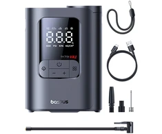 Automobilinis mini kompresorius, max 150 PSI belaidis (su akumuliatoriumi) VA1 GoTrip Dark Gray 2500mAh 11.1V 27.75Wh, Baseus