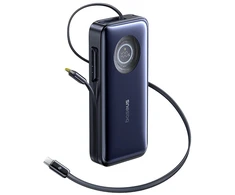 Powerbank Baseus Baseus EnerCore CR11 Retractable 20000mAh 100W Cosmic Juodas