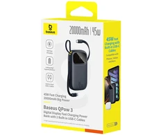 Baseus EnerFill FC31 QPow3 20000 mAh 45W juoda