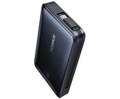 Baseus Powerbank magnetyczny 10000mAh su podstawką wbudowanym kablem USB-C Qi2 MagSafe 30W - juoda