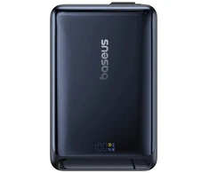 Baseus Powerbank magnetyczny 10000mAh su podstawką wbudowanym kablem USB-C Qi2 MagSafe 30W - juoda