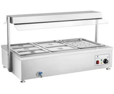 Bain-marie laisvai pastatomas vandens šildytuvas su čiaupu 6 x GN 150mm 55L Royal Catering