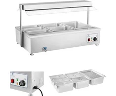 Bain-marie laisvai pastatomas vandens šildytuvas su čiaupu 6 x GN 150mm 55L Royal Catering