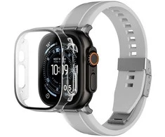 AmazingThing Radix Glass Screen Protector with dėklas skirtas Apple Watch UItra 3 49mm – Clear