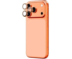 „AmazingThing“ lęšių stiklas, skirtas „iPhone 17 Pro“ / „Pro Max“ – su oranžiniu rėmeliu