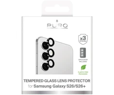 Puro apsauginis stiklas skirtas the rear camera skirtas Samsung Galaxy S26/S26 Plus – with a juodas frame