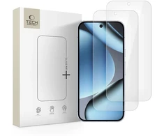 „Tech-Protect Glass Fit+“ 2 grūdinto stiklo pakuotė, skirta „Google Pixel 9 Pro XL / 10 Pro XL“ – skaidri.