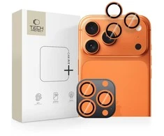 „Tech-Protect Camring Fit+“ kameros dėklas, skirtas „iPhone 14 Pro / Max / 15 Pro / Max / 16 Pro / Max / 17 Pro / Max“ - oranžinis