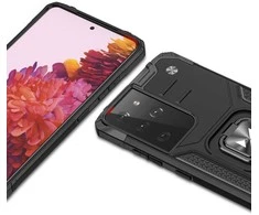 Wozinsky Šarvuotas hibridinis dėklas su magnetiniu laikikliu, skirtas „Samsung Galaxy S22 Ultra Ring Armor“ – mėlynas