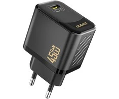 Dudao A28 45W GaN USB-C laidinis įkroviklis – juodos spalvos