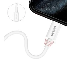 Dudao L6X USB-C – Lightning PD 20W 1m kabelis – baltos spalvos