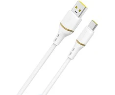 Dudao L25T USB-A - USB-C Silicone Cable 5A 1m - Baltas
