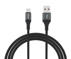 Dudao L3ST USB-A – USB-C 5A kabelis 1.2m pintas – juodos spalvos