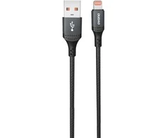 Dudao 3A 30W L3SL USB-A – Lightning kabelis Braided 1.2m – juodos spalvos