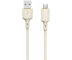 Dudao L7SM USB-A – micro USB kabelis 5A 1m – beige