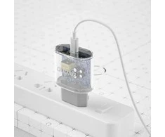 Dudao A14EUC PD 20W USB-C sieninis įkroviklis su laidu – baltos spalvos