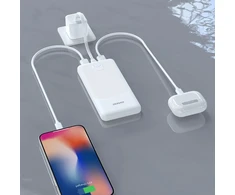 Dudao K10Pro išorinė baterija 2.4A 20000mAh 2 x USB-A - Baltas