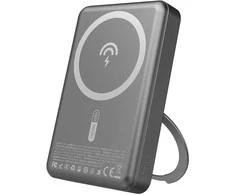 Dudao K28 10000mAh PD 22.5W MagSafe Powerbank with Metal Case and Ring Stand – pilkos spalvos