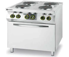 Elektrinė viryklė 4 lėkštės su konvekcine orkaite GN1/1 Kitchen Line - Hendi 225936