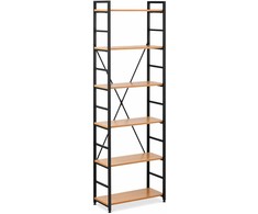 Frommstarck Knygų spinta knygoms, dekoracijoms, loft industrial, max 150 kg, 6 LENTYNOS