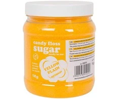 Gsg24 Spalvotas cukrus cukraus vatai, geltonas, natūralaus cukraus vatos skonio, 1kg