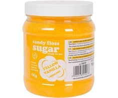Gsg24 Spalvotas geltonas cukraus vata su vanilės skoniu 1kg