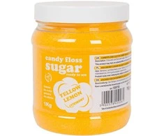 Gsg24 Spalvotas geltonas cukraus vata su citrinos skoniu 1kg