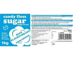 Gsg24 Spalvotas mėlynas cukraus vata su juodųjų serbentų skoniu 1kg