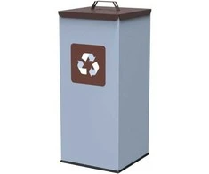 Gsg24 Metalo atliekų rūšiavimo dėžė 30x30x70cm 60L BIO - rudas dangtelis