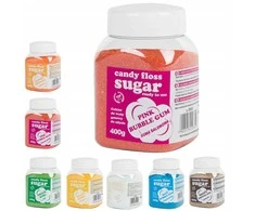 Gsg24 MIX Spalvotas aromatizuotas cukrus cukraus vatai RINKINYS 8x 400g
