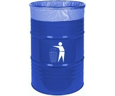 Gsg24 Lauko konteinerio šiukšlių dėžė, patvarios plieno BARREL 200L - mėlyna