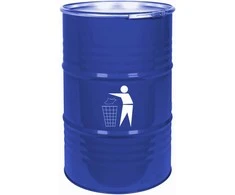 Gsg24 Lauko konteinerio šiukšlių dėžė, patvarios plieno BARREL 200L - mėlyna