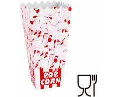 Gsg24 Kartoninė dėžutė PopCorn 7x22x10,5cm DIDELIS 1,7L 100 vnt.