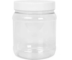 Gsg24 Jar apvalus su dangteliu siūlu 100/400 skaidrus 1000ml