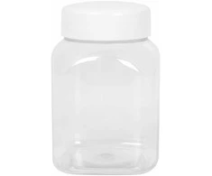 Gsg24 Kvadratinis stiklainis su dangteliu, sriegis 63/485, skaidrus, 500ml