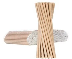 Gsg24 BIO ekologiški popieriniai šiaudeliai PAPER STRAWS storio 8/205mm - rudi 500 vnt.
