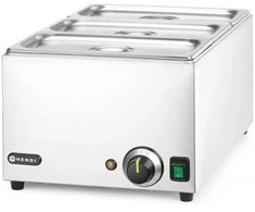 Hendi Bain-marie maisto šildytuvas 3x GN 1/3 100 mm su dangteliais 1000 W