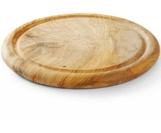 Hendi Lenta mėsai, sūriui ir užkandžiams patiekti, pagaminta iš alyvmedžio, apvali, skersmens. 260 mm