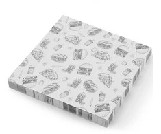 Hendi Pergamentinis popierius bulvyčių fri užkandžiams 30,5x30,5 cm greito maisto šablonas - 500 vnt.