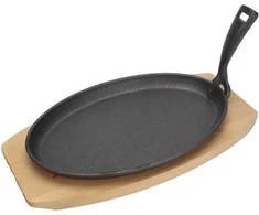 Hendi Ketaus lėkštė su mediniu pagrindu, kaitvietės rankena, 280 x 140 mm