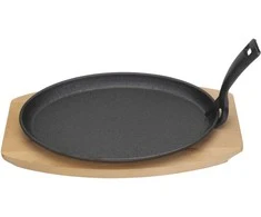 Hendi Ketaus lėkštė su mediniu pagrindu, kaitvietės rankena, 280 x 140 mm