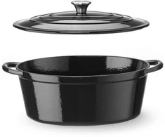 Hendi Emaliuotas ketaus puodas, ovalus, 6,88 l, 405x255x134 mm