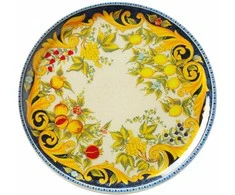 Hendi Tvirtas porcelianinis picos lėkštė Blackboard Napoli skersmuo 33 cm - RINKINYS iš 6 vnt.