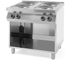 Viryklė Hendi Atskirai pastatoma elektrinė virtuvė ant plieninio pagrindo 4 x 2,6kW, plotis 80cm