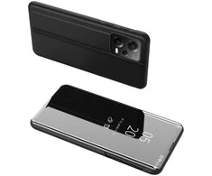 Dėklas Hurtel Glossy Su Flip Case, skirtas Xiaomi Redmi Note 12 5G / Poco X5 Pro 5G Clear View Case juoda