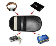 Hurtel Dėklas automobilio rakteliai nuo vagysčių Faraday narvas 14x10cm juoda