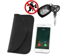 Hurtel Apsaugos nuo vagystės dėklas automobilio raktams Telefono radijo blokavimas Faraday dėžutė Faraday narvas 20cm x 11cm juodas
