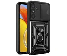 Hurtel Hybrid Armor Camshield dėklas skirtas Samsung Galaxy A57 – juodos spalvos