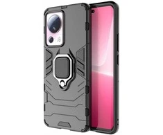 Hurtel Dėklas Armored Case for Xiaomi 13 Lite Magnetic Holder Ring Armor juoda